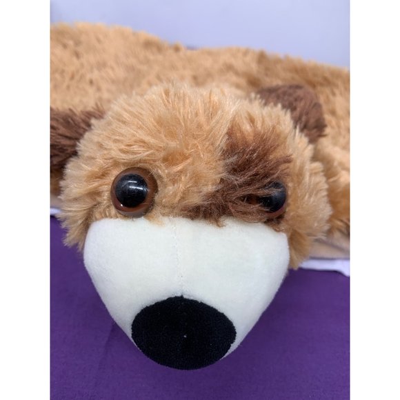 Harkla Weighted Sensory Brown Tan Dog Lap Blanket Toy - Picture 2 of 8